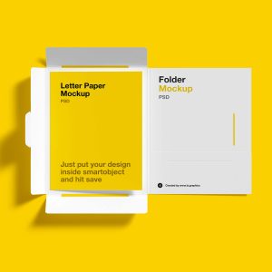 Brochure Folder Letter Mockups